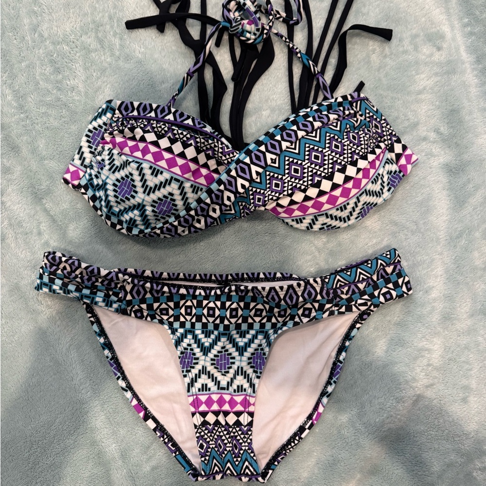 Geometric Print Bikini Set